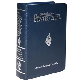 Bíblia de Estudo Pentecostal Média | Letra Normal | ARC | Luxo Azul