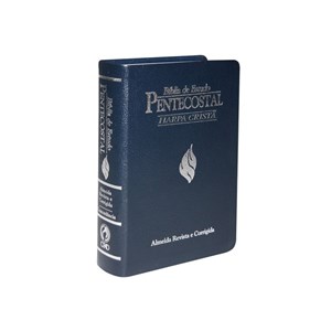 Bíblia de Estudo Pentecostal Médio Harpa Cristã | ARC | Azul/Prata