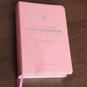 Bíblia de Estudo Pentecostal para Jovens | ARC | Letra Média | Luxo Rosa