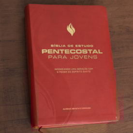 Segunda imagem do produto Bíblia de Estudo Pentecostal para Jovens | ARC | Letra Média | Luxo Vinho