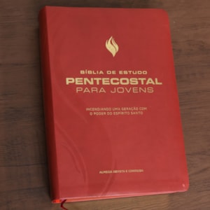 Segunda imagem do produto Bíblia de Estudo Pentecostal para Jovens | ARC | Letra Média | Luxo Vinho