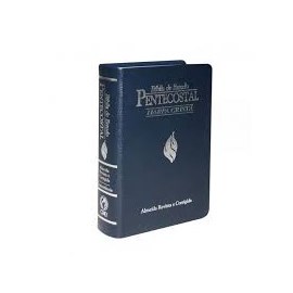 Bíblia de Estudo Pentecostal Pequena c/ Harpa | Letra Normal | ARC | Azul