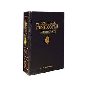 Bíblia de Estudo Pentecostal Pequena c/Harpa | Letra Normal | ARC | Preta