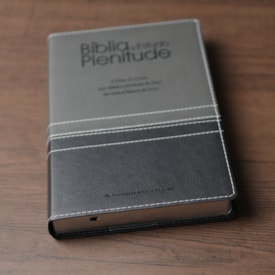Segunda imagem do produto Bíblia de Estudo Plenitude | ARA | Letra Normal | Capa Luxo Cinza e Preto