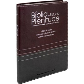 Bíblia de Estudo Plenitude | Letra Normal | ARC | Capa Luxo Bordo e Chumbo