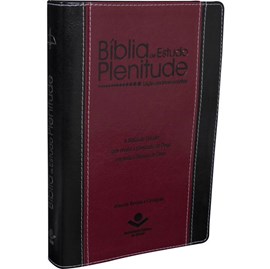 Bíblia de Estudo Plenitude | Letra Normal | ARC | Capa Preta e Vinho