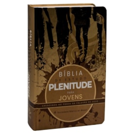Bíblia de Estudo Plenitude Para Jovens | Letra Normal | NTLH | Capa Dura Marrom Fosco