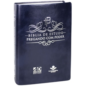 Segunda imagem do produto Bíblia de Estudo Pregando com Poder | ARC | Letra Normal | Capa Azul Nobre