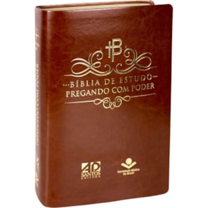 Segunda imagem do produto Bíblia de Estudo Pregando com Poder | ARC | Letra Normal | Capa Marrom
