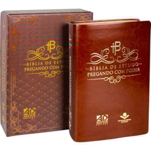 Bíblia de Estudo Pregando com Poder | ARC | Letra Normal | Capa Marrom