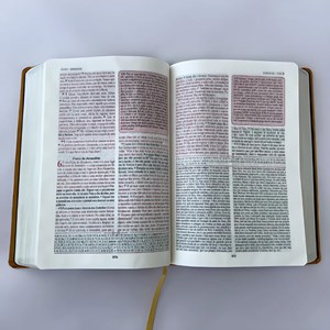 Bíblia de Estudo Reformadores | KJF | Letra Normal | Capa Luxo Caramelo