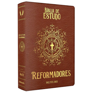 Bíblia de Estudo Reformadores | KJF | Letra Normal | Capa Luxo Marrom