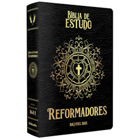 Segunda imagem do produto Bíblia de Estudo Reformadores | KJF | Letra Normal | Capa Luxo Preta