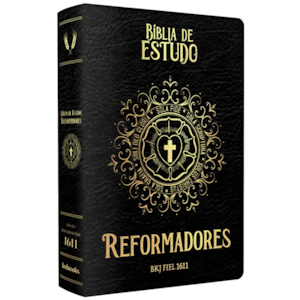 Segunda imagem do produto Bíblia de Estudo Reformadores | KJF | Letra Normal | Capa Luxo Preta