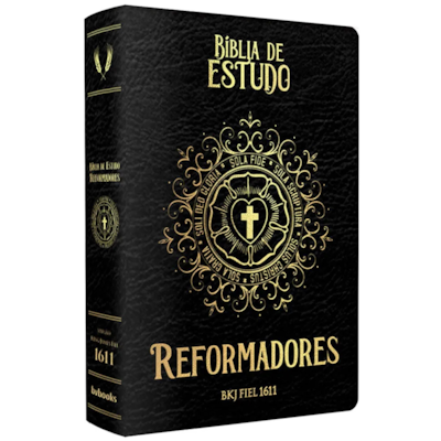 Segunda imagem do produto Bíblia de Estudo Reformadores | KJF | Letra Normal | Capa Luxo Preta