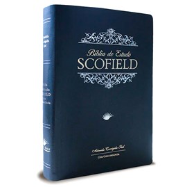 Bíblia de Estudo Scofield  | ACF | Letra Média C/ Concordância | Capa Azul Luxo