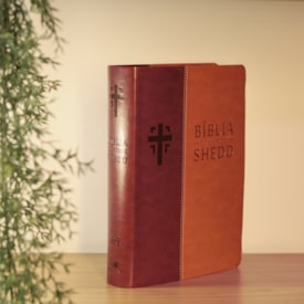Segunda imagem do produto Bíblia de Estudo Shedd | A21 | Couro Sintético Caramelo e Marrom