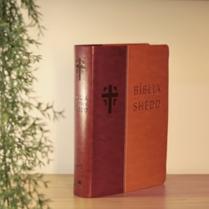 Segunda imagem do produto Bíblia de Estudo Shedd | A21 | Couro Sintético Caramelo e Marrom