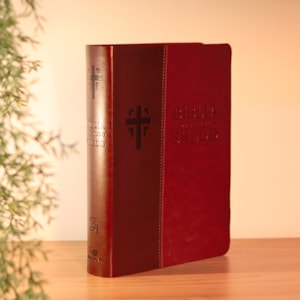 Segunda imagem do produto Bíblia de Estudo Shedd | A21 | Couro Sintético Marrom e Café