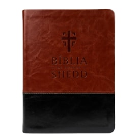 Bíblia de Estudo Shedd | A21 | Couro Sintético Marrom e Preto