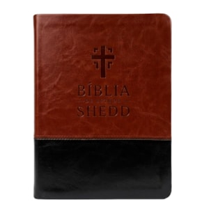 Bíblia de Estudo Shedd | A21 | Couro Sintético Marrom e Preto