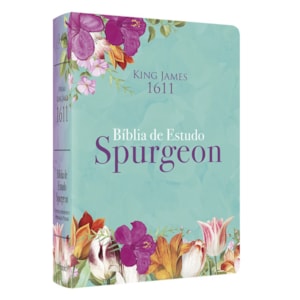 Segunda imagem do produto Bíblia de Estudo Spurgeon | King James 1611 | Letra Grande | Luxo | Floral Feminina