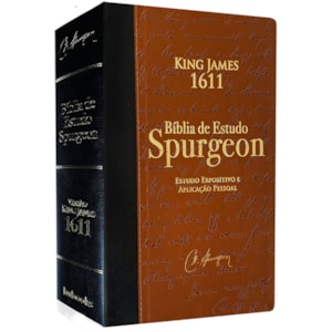 Bíblia de Estudo Spurgeon | King James 1611 | Letra Grande | Luxo | Marrom e Preta