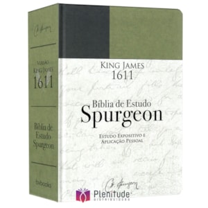 Bíblia de Estudo Spurgeon | King James 1611 | Letra Grande | Luxo | Verde