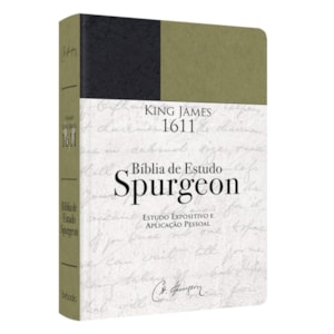 Segunda imagem do produto Bíblia de Estudo Spurgeon | King James 1611 | Letra Grande | Luxo | Verde