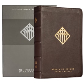 Bíblia De Estudo Thomas Nelson | NVI | Letra Normal | Capa Luxo Marrom Couro Legítimo