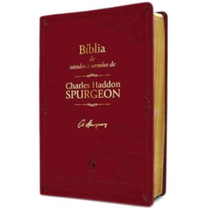 Bíblia de Estudos e Sermões de C. H. Spurgeon | NVT | Letra Normal | Capa Luxo Vinho