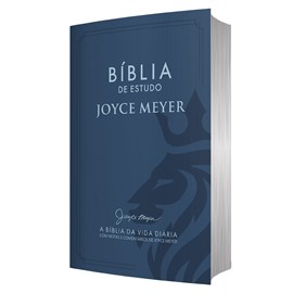 Bíblia de Estudos Joyce Meyer | NVI | Letra Normal | Capa Azul Leão