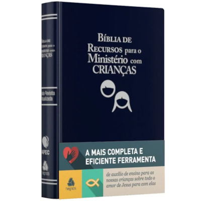 Segunda imagem do produto Bíblia de Recursos para o Ministério com Crianças | Apec | ARA | Azul Luxo
