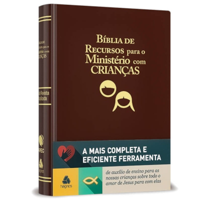 Segunda imagem do produto Bíblia de Recursos para o Ministério com Crianças | Apec | ARA | Marrom Luxo