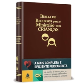 Bíblia de Recursos para o Ministério com Crianças | Apec | ARA | Marrom Luxo