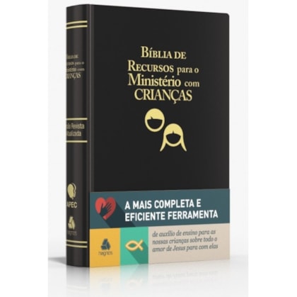 Bíblia de Recursos para o Ministério com Crianças | Apec | ARA | Preta Luxo