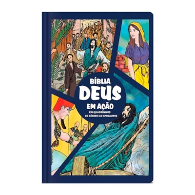 Bíblia Deus em Ação Em Quadrinhos | Jesus Acalma a Tempestade | Capa Dura