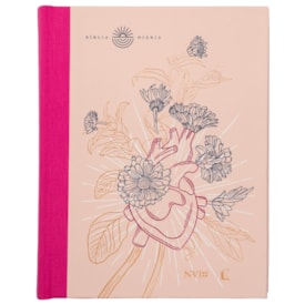 Bíblia Diária Coração Florido | NVI | Leitura Perfeita | Capa Dura C/ Tecido