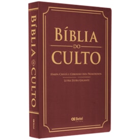 Bíblia do Culto com Harpa Cristã e Corinhos | ARC | Letra Extra Gigante | Capa Marrom