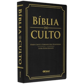 Bíblia do Culto com Harpa Cristã e Corinhos | ARC | Letra Extra Gigante | Capa Preta