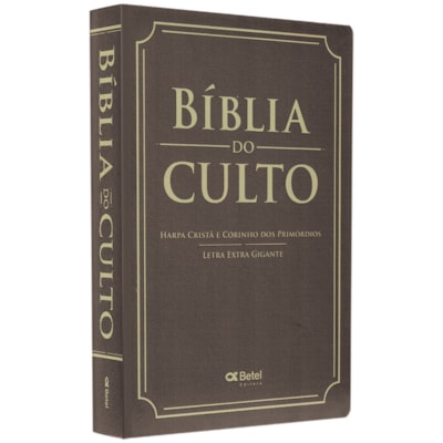 Bíblia do Culto com Harpa Cristã e Corinhos | ARC | Letra Extra Gigante | Capa Telha