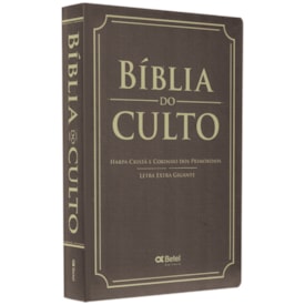 Bíblia do Culto com Harpa Cristã e Corinhos | ARC | Letra Extra Gigante | Capa Telha