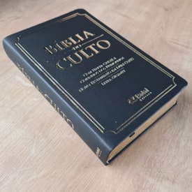 Segunda imagem do produto Bíblia do Culto com Harpa Cristã e Corinhos | ARC | Letra Gigante | Capa Luxo Preta Clássica