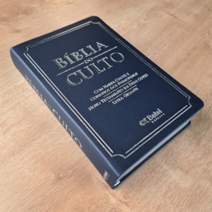 Segunda imagem do produto Bíblia do Culto com Harpa Cristã e Corinhos | ARC | Letra Gigante | Capa Semi-flexível Azul