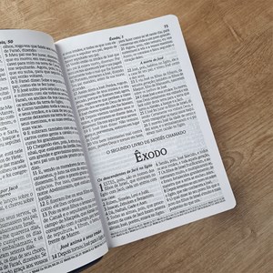Bíblia do Culto com Harpa Cristã e Corinhos | ARC | Letra Gigante | Capa Semi-flexível Azul
