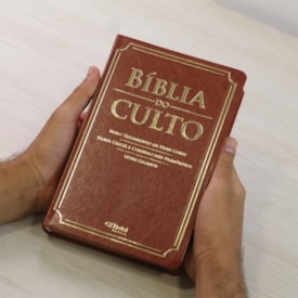 Segunda imagem do produto Bíblia do Culto com Harpa Cristã e Corinhos | ARC | Letra Gigante | Capa Semi-flexível Marrom