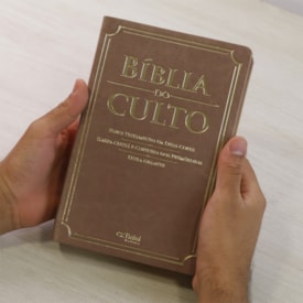 Segunda imagem do produto Bíblia do Culto com Harpa Cristã e Corinhos | ARC | Letra Gigante | Capa Semi-flexível Nude