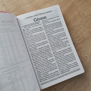 Bíblia do Culto com Harpa Cristã e Corinhos | ARC | Letras Gigante | Capa Luxo Rosa Clássica