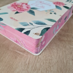 Segunda imagem do produto Bíblia do Culto com Harpa Cristã e Corinhos | ARC | Letras Maiores | Capa Semi-flexível Floral Rosa