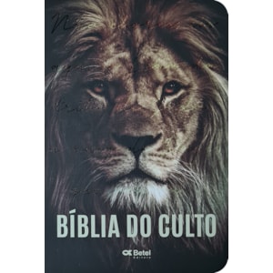 Bíblia do Culto com Harpa Cristã e Corinhos | ARC | Letras Maiores | Capa Semi-flexível Leão